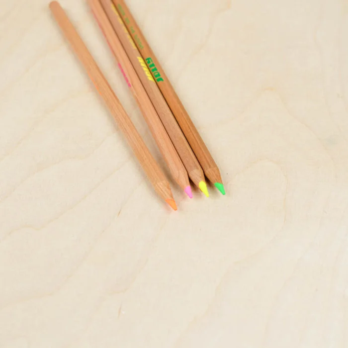 Crayons de couleur fluo Jolly – Image 2