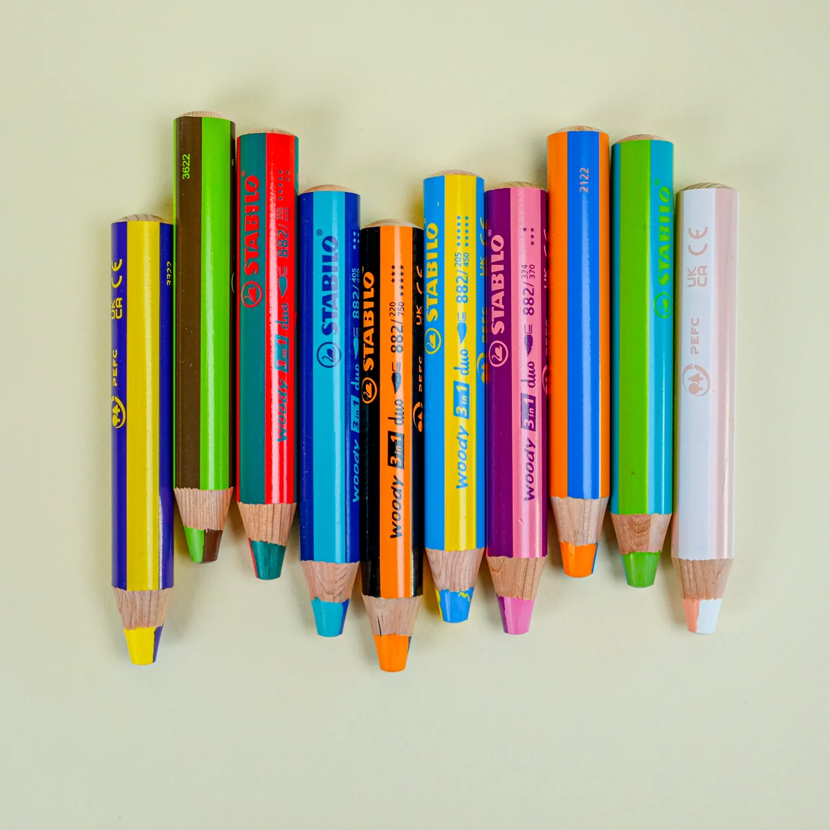 Crayon Woody Stabilo bicolore