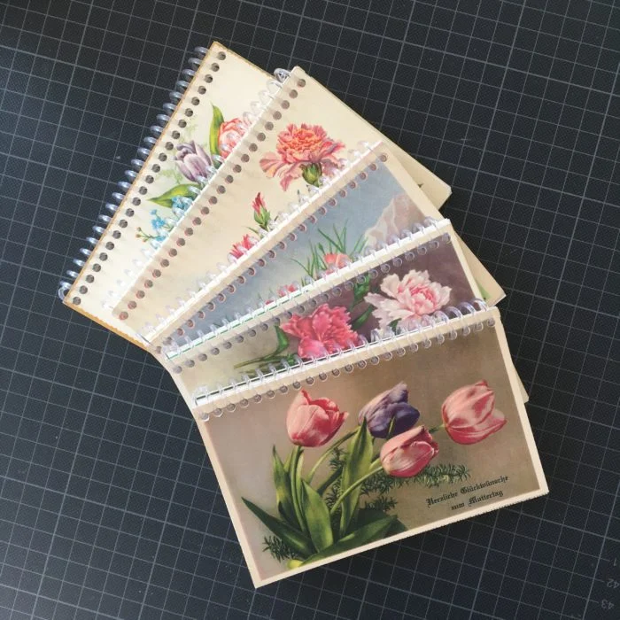 Carnet carte postale - série fleurie
