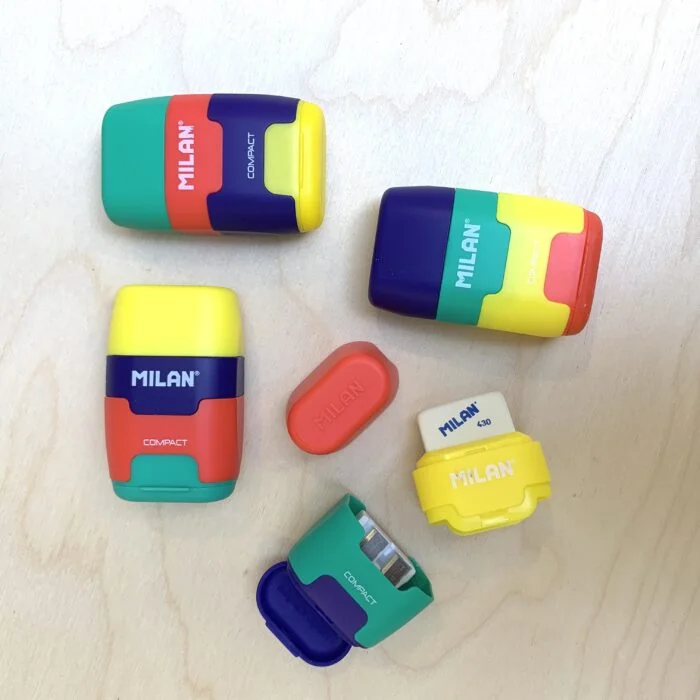 Gomme + taille-crayon = Milan Compact