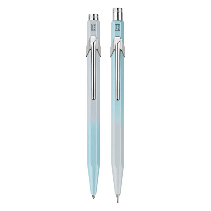 Caran d'Ache Blue Lagoon Stylo Bille + Porte-Mine – Image 2