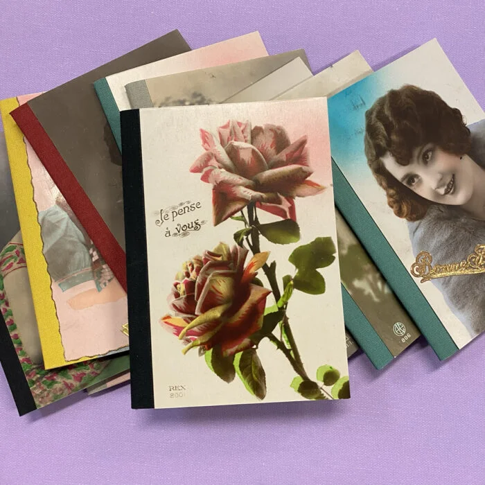 Carnet carte postale romantique