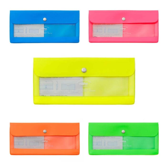 Pochette Nähe "wide case" fluo