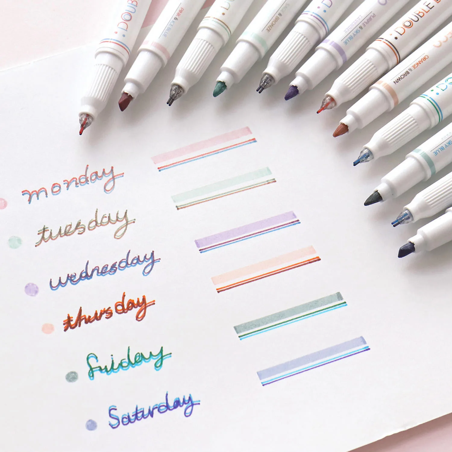 Feutres bicolores Double Line Deco Pen – Image 3
