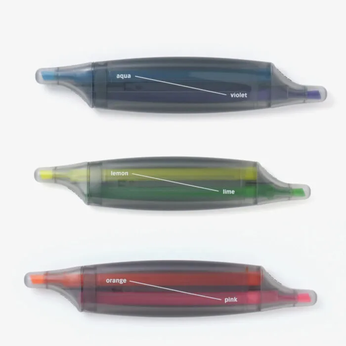 Surligneur fluo bicolore