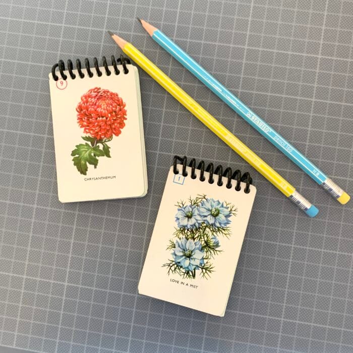 Carnet bloc-notes fleuri