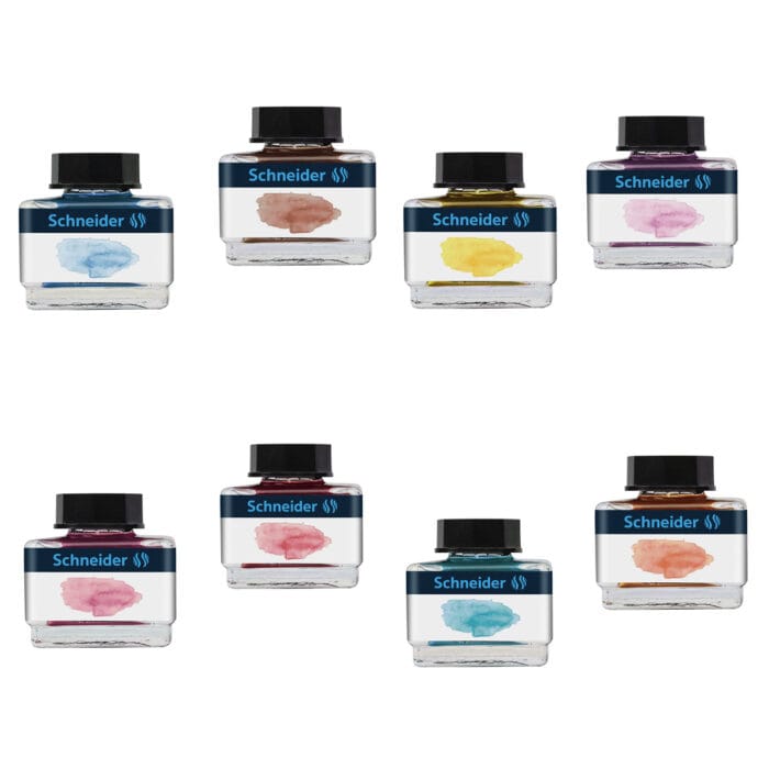 Encre en pot Schneider couleurs pastels