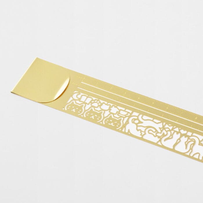 Midori clip-ruler gold CHAT